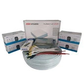 Hikvision 4'lü Güvenlik Kamerası Seti, Mikrofonlu, Uzaktan İzleme, Olay Anında Bildirim thumbnail 1