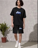 MDB Erkek Baskılı İkili Şort Takım  iyah thumbnail 1