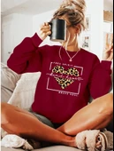 MDB Kadın Uzun Kollu Bisiklet Yaka Desenli Viskon Iki Iplik Bluz thumbnail 3