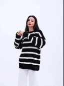 MDB 43111 TRİKO ÇİZGİLİ SALAŞ KAZAKSİYAHEKRU thumbnail 1