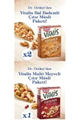 Dr. Oetker Dr.Oetker Vitalis Bal Bademli x 2 Adet + Multi Meyveli x 1 Adet - 1