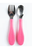 mycey Paslanmaz Çelik Çatal Kaşık Seti - Pembe - 1