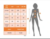 MDB Kadın Uzun Kollu Yakası Açık Viskon Elbise thumbnail 7