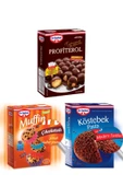 Dr. Oetker Profiterol 305 g+ Köstebek Pasta 450 g+ Muffın Çikolata 345 g 3’Lü Set - 1