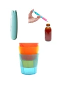 mycey Çatal Kaşık Saklama Kutusu /İlaç Ve Vitamin Kaşığı/Mini Bebek Bardakları - 1