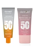 Dermokil Leke Karşıtı SPF 50+ &Power Tone-Up Ton Eşitleyici SPF 50+ Güneş Kremi 2x50 ml thumbnail 1