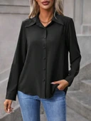 MDB Kadın Uzun Kollu Yakalı önden Düğmeli Aerobin Gömlek thumbnail 1