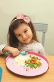 mycey Vakumlu Eğitici Tabak - Kız - 1
