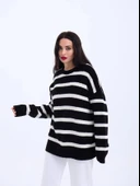 MDB 43111 TRİKO ÇİZGİLİ SALAŞ KAZAKSİYAHEKRU thumbnail 2