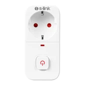 S-link SL-010 16A/250V 750 Joule Anahtarlı Isıya Duyarlı Devre ve Akım Korumalı Tekli Priz S-link thumbnail 2