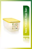 Tupperware Sera Serisi Sarı Yüksek Gıda Saklama Kabı 6.1 Lt - 1