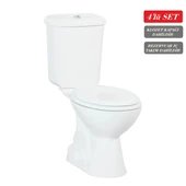 Creavit Pitta Alttan Çıkışlı Klozet + Rezervuar + İç Takım + Çınar TP Yavaş Kapanan Kapak 4 'lü Set thumbnail 1