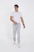 MDB Unisex Kışlık Üç İplik astikli Eşofman Pantolon  Gri thumbnail 1