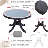 Holiday Yuvarlak Masa Takımı thumbnail 3