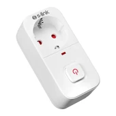 S-link SL-010 16A/250V 750 Joule Anahtarlı Isıya Duyarlı Devre ve Akım Korumalı Tekli Priz S-link thumbnail 1