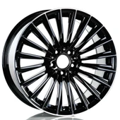EMR-DY989-06 9.5x19"-5x112 ET48 66.6 Black Lip Diamond Jant (4 Adet) - 1