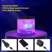 HyMark 35x10cm Programlanabilir LED Matrix Kayan Yazı 20x64 Pixel Emoji Tabela Araba Bluetooth APP Kontrol thumbnail 10