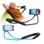 Boyunluk Telefon Tutucu Boyuna Asılan Telefon Tutucu Portatif Stand Boyun Askılı Tutacak - 5