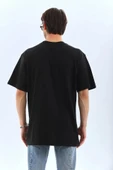 MDB Unisex Oversize Taşlı Bisiklet Yaka Thirt  iyah thumbnail 2