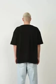 MDB Unisex Baskılı Bisiklet Yaka Oversize Thirt  iyah thumbnail 2