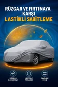 4 Mevsim Dayanıklı Su Geçirmez Lastikli PEVA Araç Örtüsü – UV, Kar, Yağmur ve Rüzgar Koruması - 5