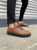 JY152 Cool Bağcıklı Cilt Erkek Günlük Spor Klasik Ayakkabı CST - Taba thumbnail 1