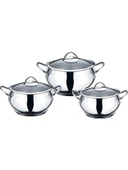 Kahramanlar Elit Orta Boy Güveç 6 Parça Çelik Tencere Seti 2055-P thumbnail 2