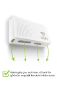 Duvara Asılabilir Modem Wifi Saklama Kutusu – Pleksi Minimalist Tasarım 25x15x6 cm thumbnail 7