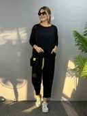 MDB Kadın Iki Iplik Viskon Pamuk Kumaş Arma Detaylı Ikili Takım thumbnail 5