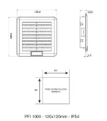 Plastim Filtreli Fan Menfezi 120x120 mm IP54 - PFI1000 thumbnail 4