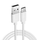 Powermaster PM-18299 Beyaz 5A Hızlı Şarj Destekli USB Type-C Şarj ve Data Kablosu (1 Metre) - 1