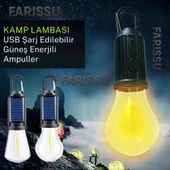 ALASKA T01-B Type-C ve Solar Şarjlı Sıcak Işık (Warm Light) Kamp Lambası - 1