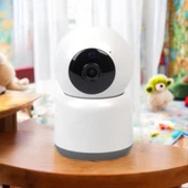 360 Derece Dönebilen Full HD - 1080P Wi - Fi Akıllı IP Kamera Bebek Odası, Salon, Güvenlik  Kamerası - 5