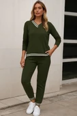 MDB Kadın Uzun Kollu Ribana Detay Viskon Iki Iplik Ikili Takım thumbnail 1