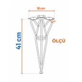Rüzgar Siyah Metal Sehpa Masa Ayağı 41 cm Dayanıklı Mobilya Orta Zigon Destek Yükseltici Ayak Modeli thumbnail 2