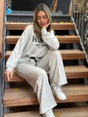 MDB Kadın Uzun Kollu Nope Baskılı Beli Ribanalı Ikili Takım thumbnail 8