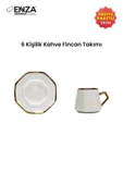 Kahramanlar Milas 6'lı 12 Parça Porselen Kahve Fincanı Takımı thumbnail 5