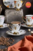 Kahramanlar Hera 6'lı 12 Parça Porselen Kahve Fincanı Takımı thumbnail 2