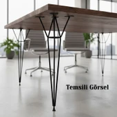 Rüzgar Siyah Metal Sehpa Masa Ayağı 41 cm Dayanıklı Mobilya Orta Zigon Destek Yükseltici Ayak Modeli thumbnail 5