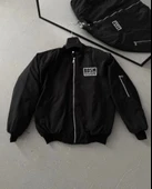 MDB İçi Kapitone Astarlı Tam Kalıp Baskılı Bomber Ceket  iyah thumbnail 1