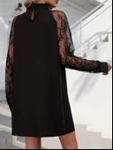 MDB Kadın Uzun Kollu Damla Detaylı Sandy Mini Elbise thumbnail 3