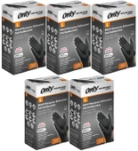 Only Evo Beyond Siyah Pudrasız Nitril Eldiven - Muayne İş Eldiveni - Large - 100'lü 5 Paket thumbnail 1