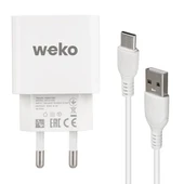 Weko WK-21435 M7 2.1 Amper Telefon Şarj Adaptörü + Type-C Kablo thumbnail 2