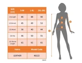 MDB Kadın Uzun Kollu Yakalı Mini Deri Elbise thumbnail 4