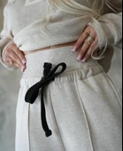 MDB Kadın Uzun Kollu Nope Baskılı Beli Ribanalı Ikili Takım thumbnail 5