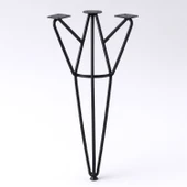 Rüzgar 71 cm Siyah Metal Masa ve Sehpa Ayağı Dayanıklı Mobilya Destek Yükseltici Ayak Modern Tasarım thumbnail 1