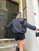 MDB Düz Bomber Ceket  iyah thumbnail 2