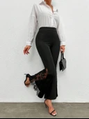 MDB Kadın Ispanyol Paçadantel Detay Dalgıç Tayt thumbnail 7