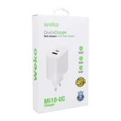 Weko WK-21446 S11-UC 25 Watt 3.0 Amper Type-C + USB Telefon Şarj Başlık Adaptörü thumbnail 3