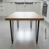 Rüzgar Siyah Metal Sehpa Masa Ayağı 41 cm Dayanıklı Mobilya Orta Zigon Destek Yükseltici Ayak Modeli thumbnail 4